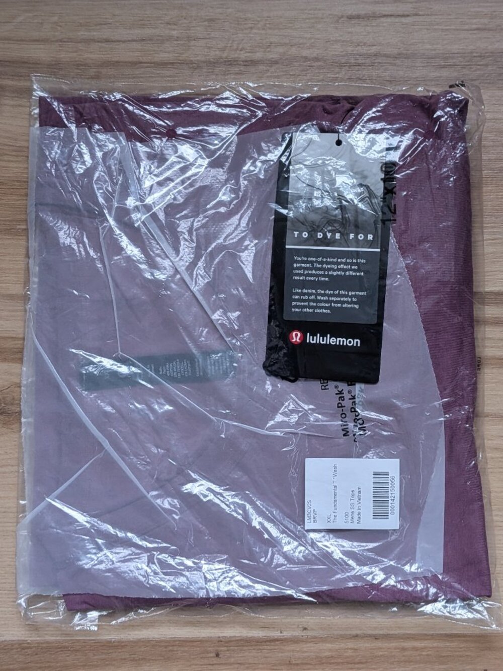 NWT Lululemon Fundamental T Shirt XXL Purple/Berry Mens Short Sleeve Athletic T - Picture 6 of 7